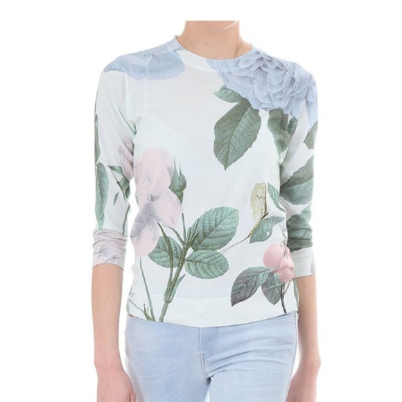 Ted Baker Sweaters - Ted Baker Mint Floral Sweater sz 0